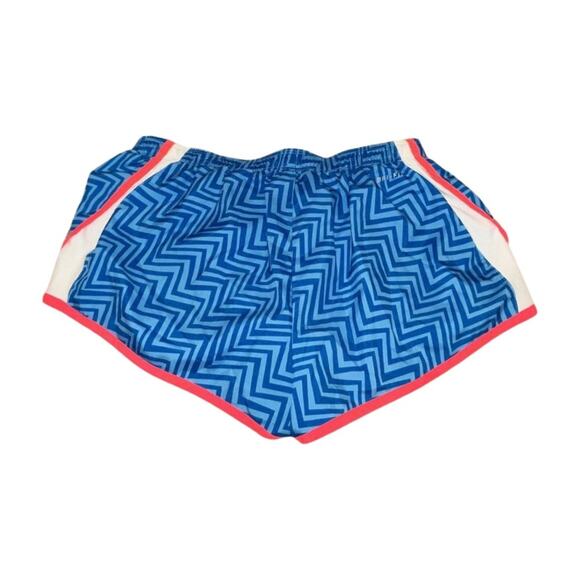 Nike Athletic Shorts Blue Chevron Dri-Fit Elastic Waist Pull On Size M - Picture 2 of 3